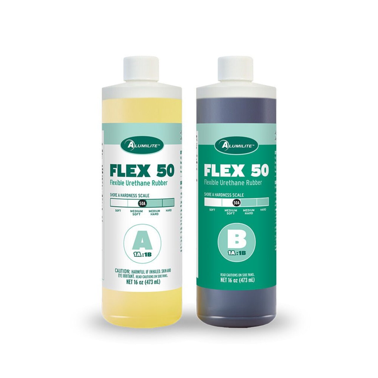 Flex 50 Flexible Urethane Rubber 32oz Kit - (16oz each; side A and side B) Shore hardness 50A